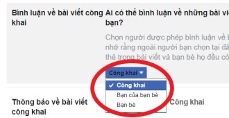 Hướng dẫn cài đặt bình luận công khai trên Facebook